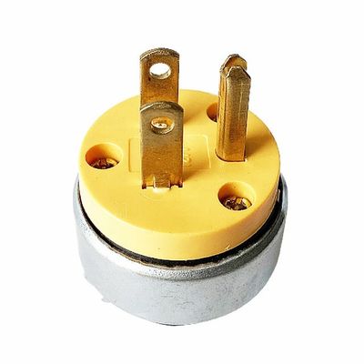 ABS Inside Copper 3 Flat Pins Plug 3 Pin Electric Plug Socket