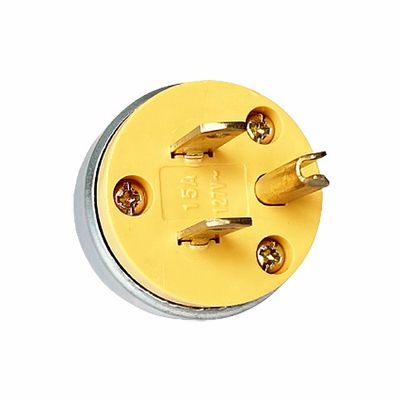 ABS Inside Copper 3 Flat Pins Plug 3 Pin Electric Plug Socket