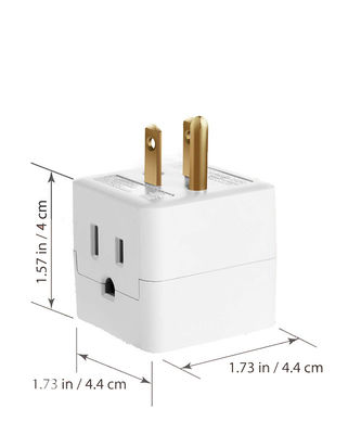 Indoor Portable Travel Mini Plug 3 Outlet Wall Adapter